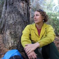 Lenya Sitting Near Tree