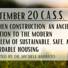 Announcement detailing the date and time of the event set on a grassy background.