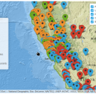 A map showing the location of regenerative meat business in Northern California.