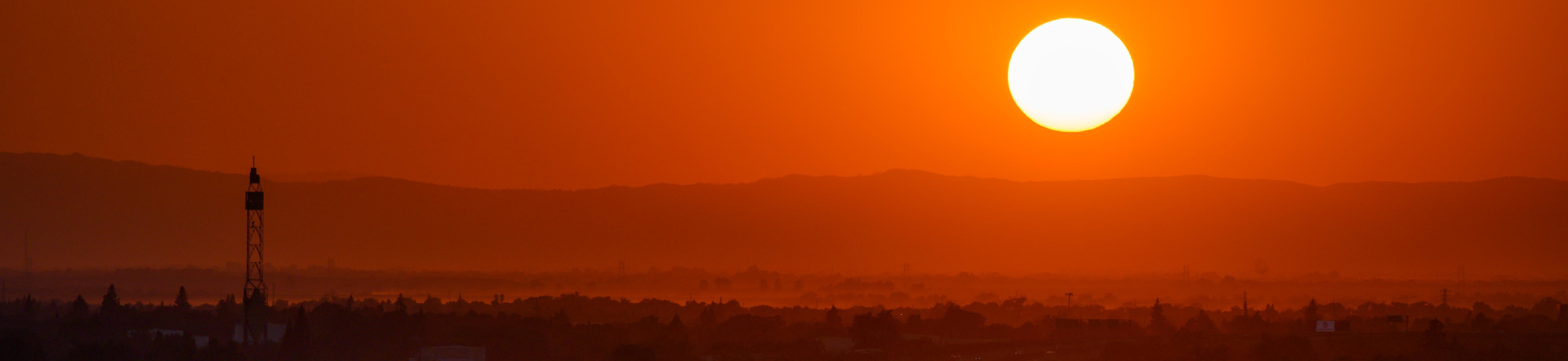 Bright Sun Shines Over Hazy Skis in Sacramento